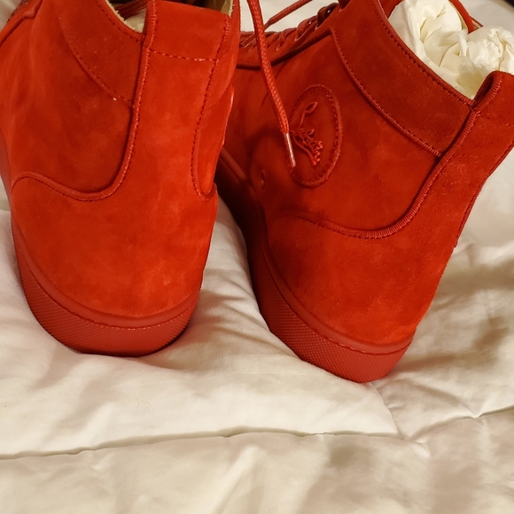 Christian Louboutin embellished tie suede sneakers - Picture 6 of 10